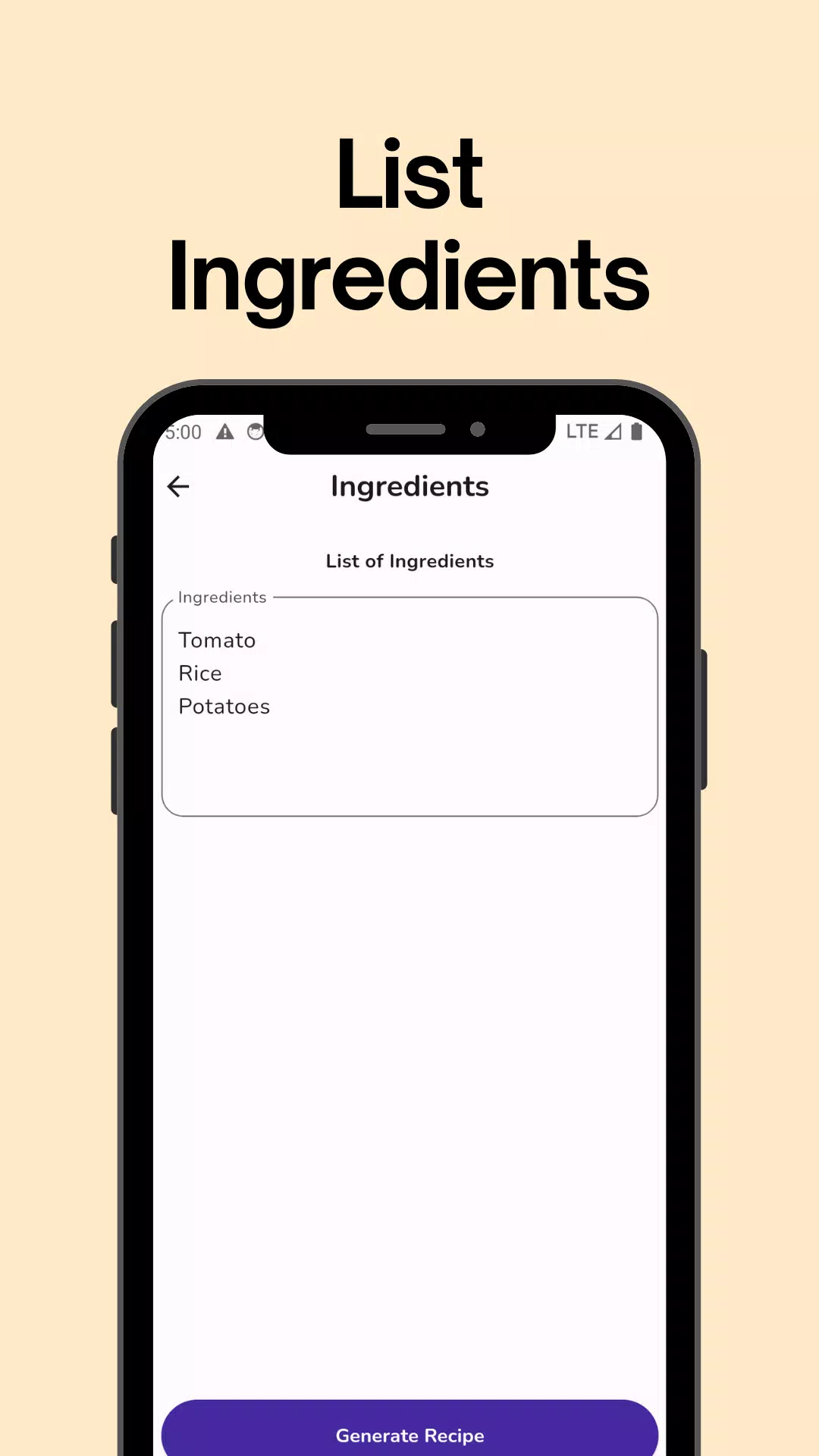Captures d'écran de AI Food Recipe
