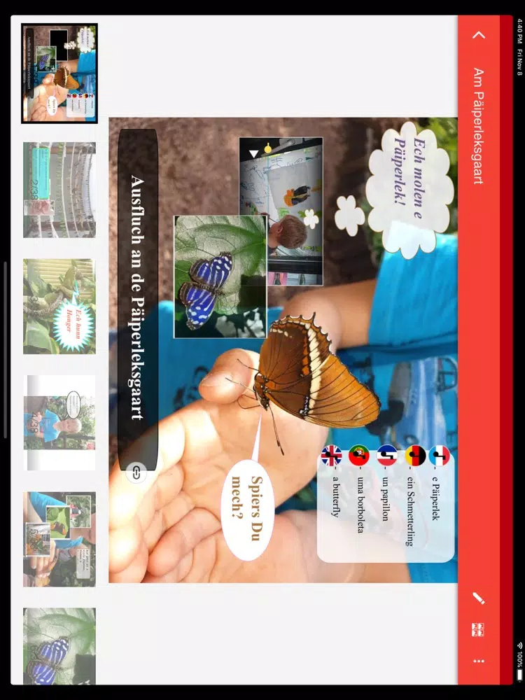 OLEFA Storyboard iPad Screenshots