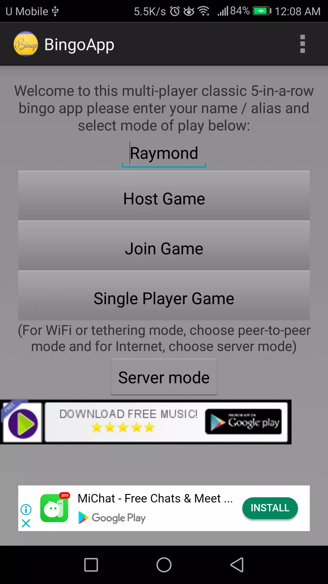 Bingo App Screenshots