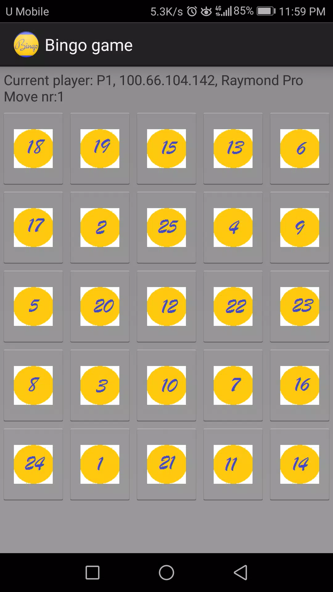 Bingo App Screenshots