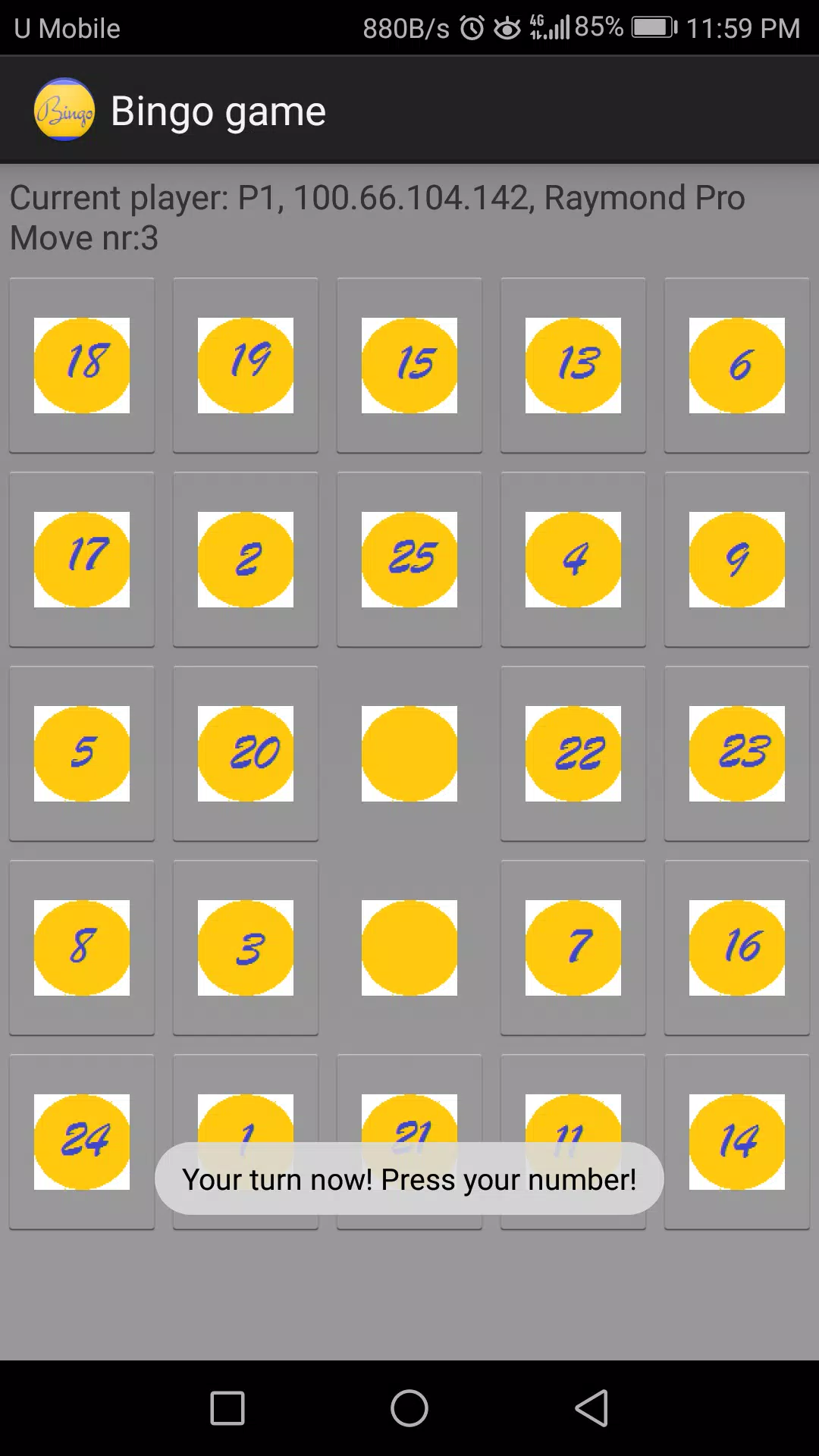 Bingo App Screenshots