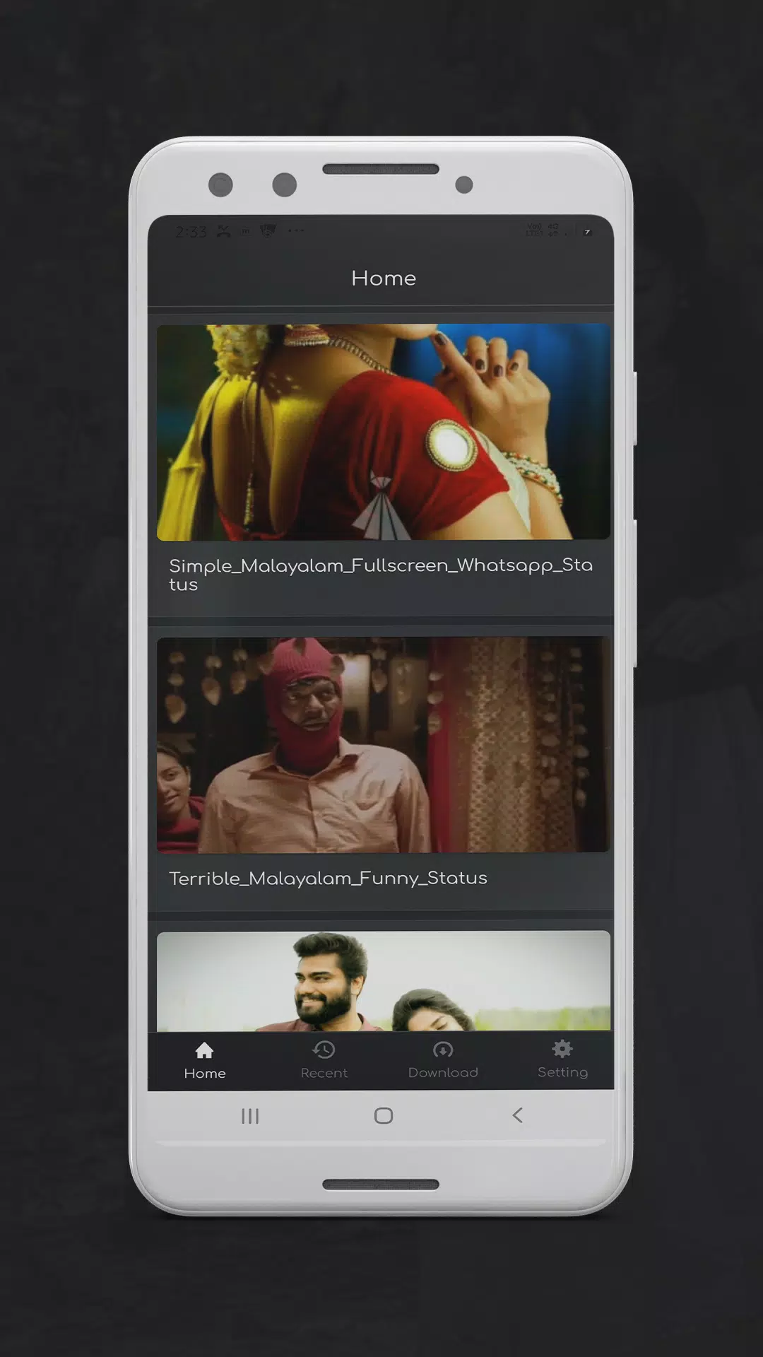 Malayalam Video Status Screenshots