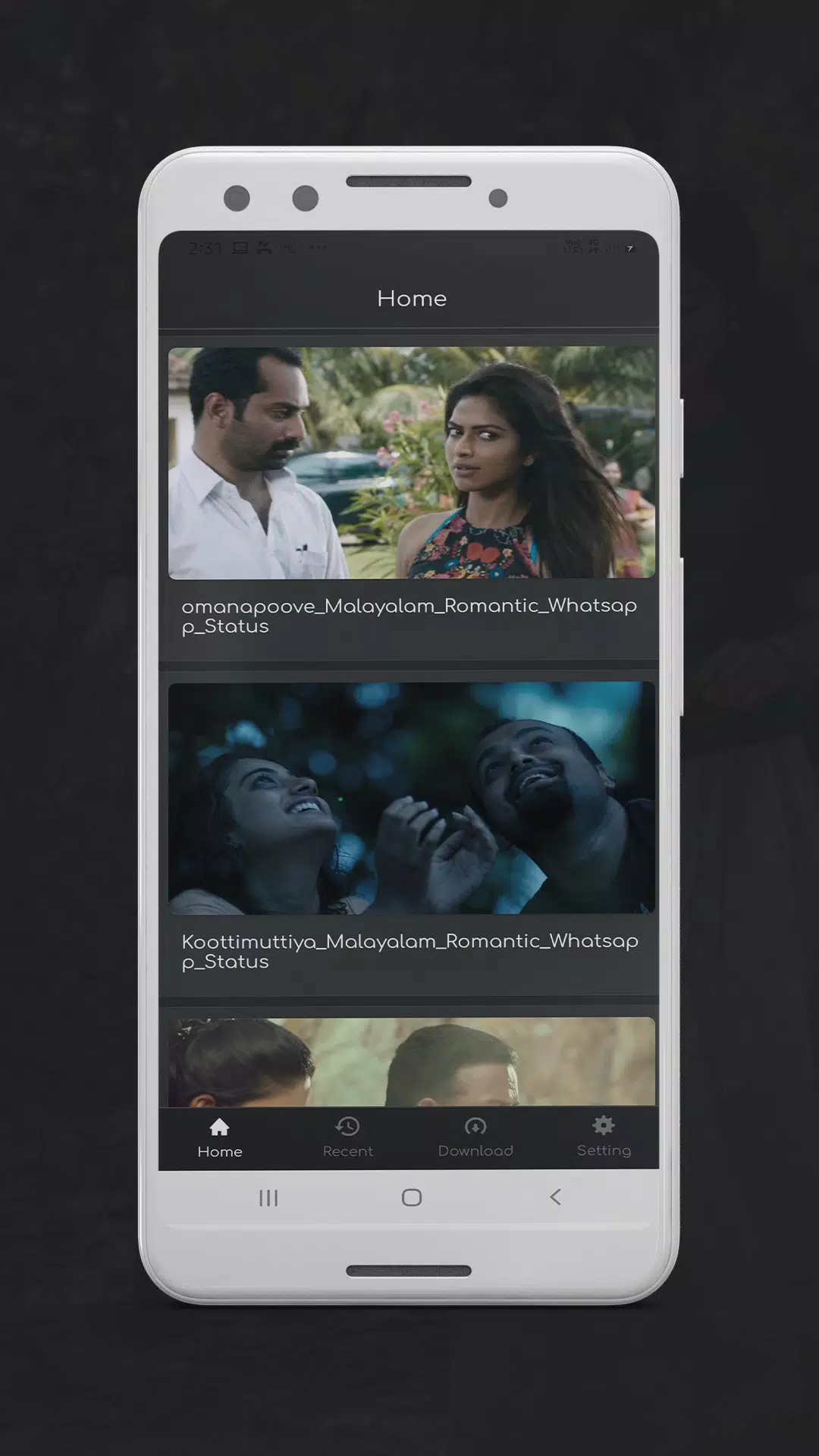 Malayalam Video Status Screenshots