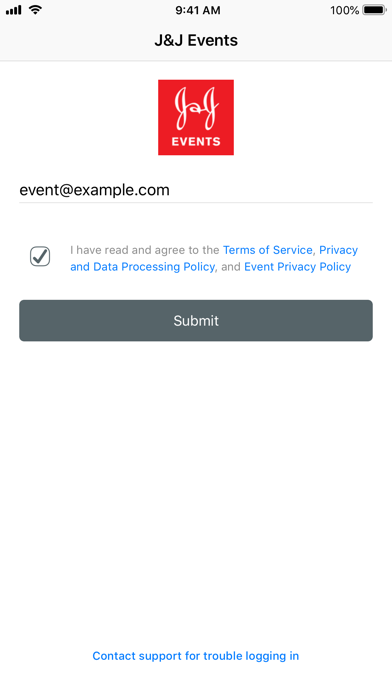 Johnson & Johnson Events Screenshots
