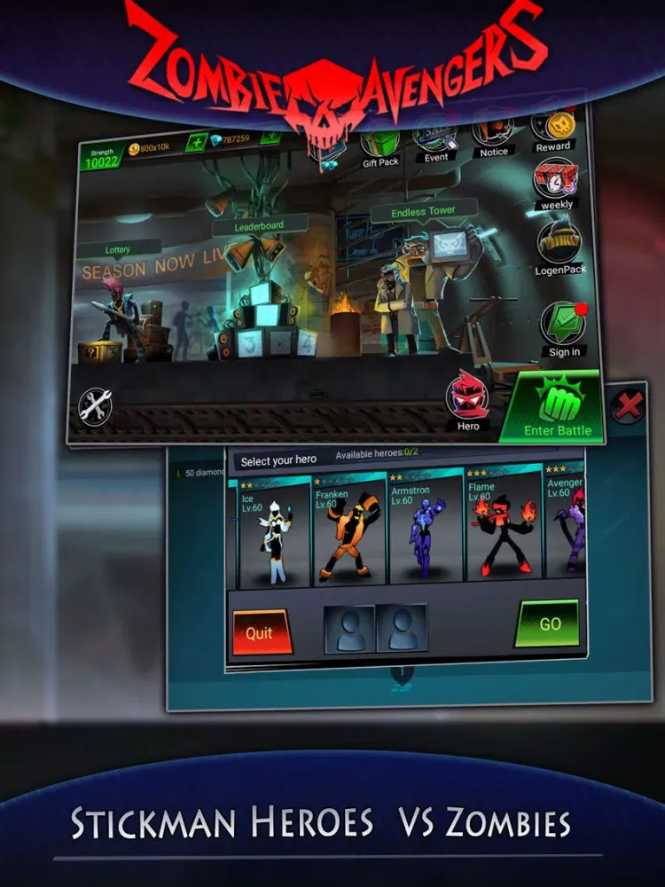 League of Stickman Zombie-Stickman War Z iPad Screenshots