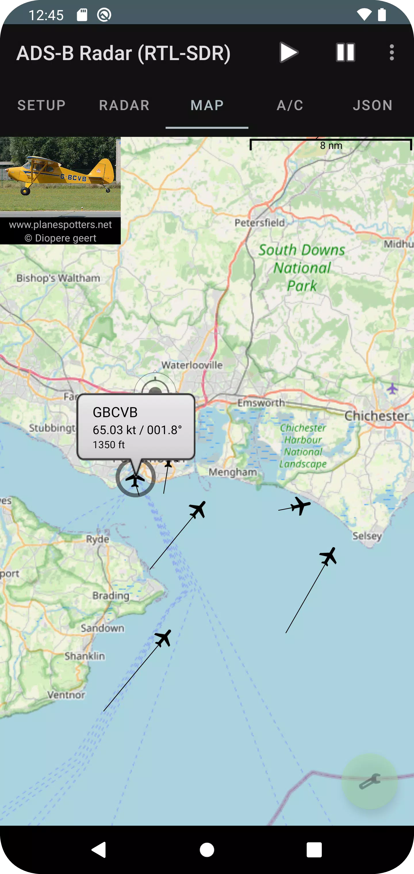 ADS-B Radar (RTL-SDR) Screenshots