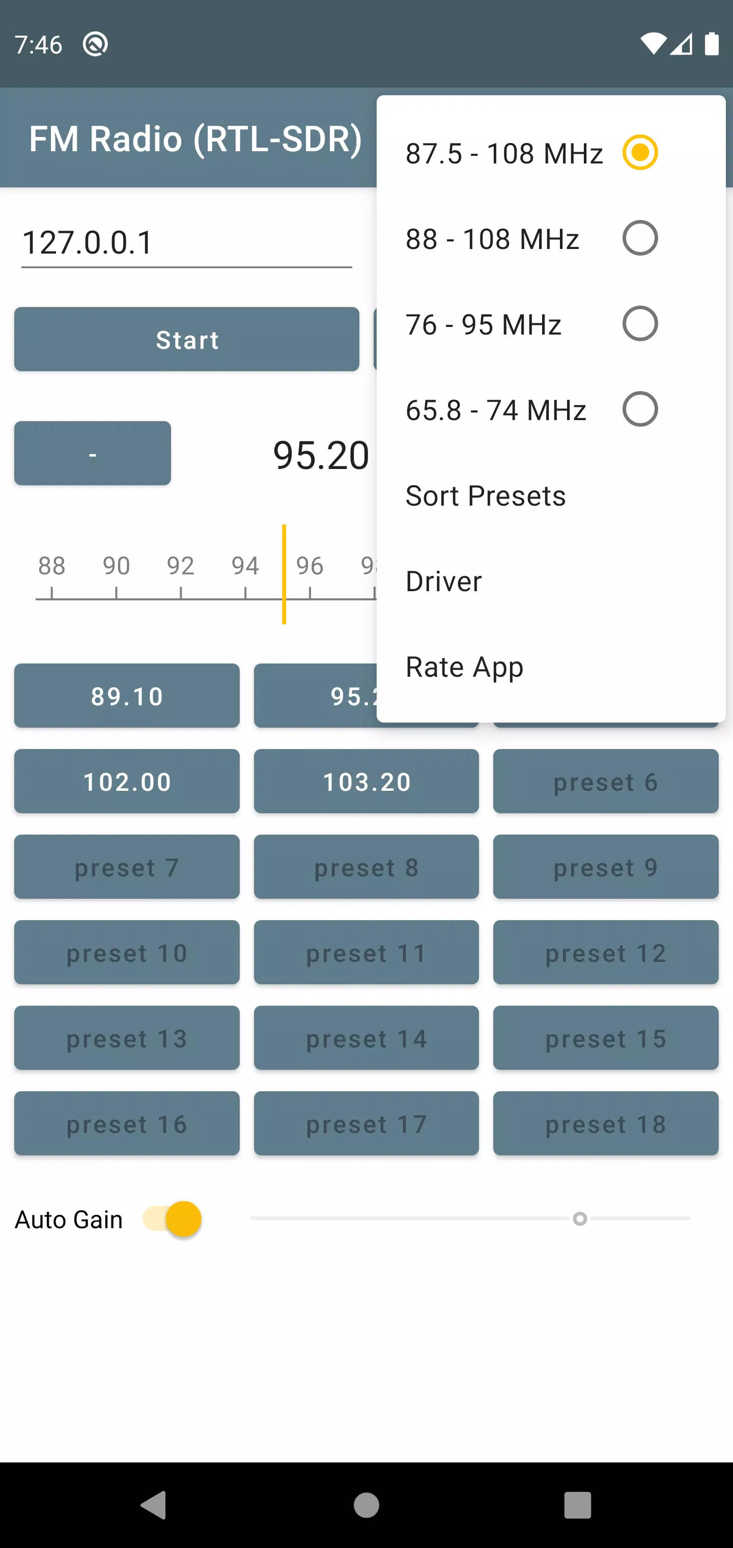 FM Radio (RTL-SDR) Screenshots