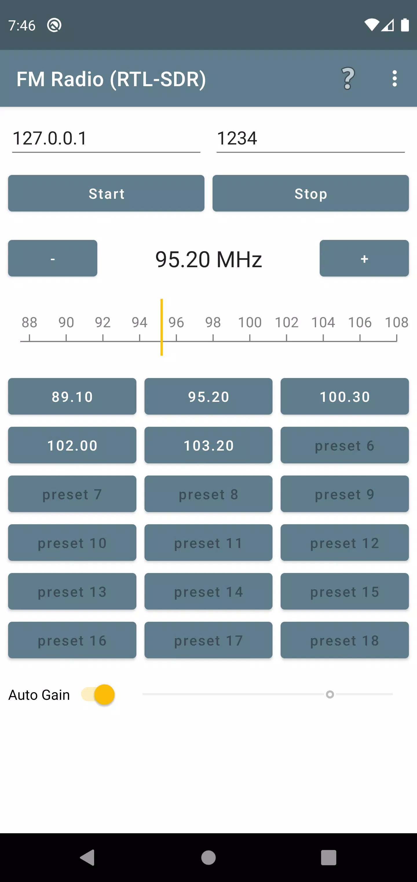 FM Radio (RTL-SDR) Screenshots