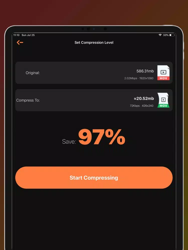 Captures d'écran de Compress Video Compressor iPad