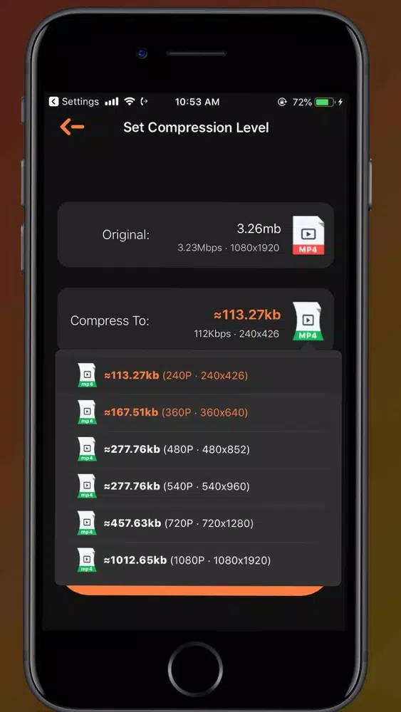 Captures d'écran de Compress Video Compressor