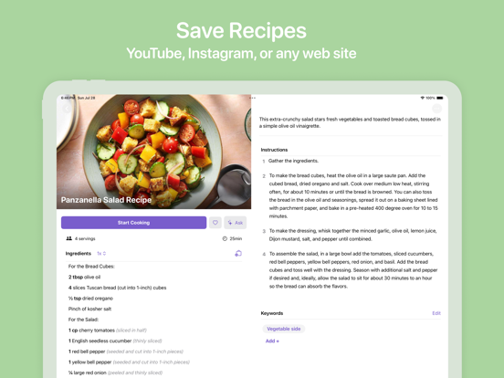 Plum: Unlimited Recipe Manager iPad Screenshots
