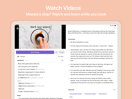 Plum: Unlimited Recipe Manager iPad Screenshots