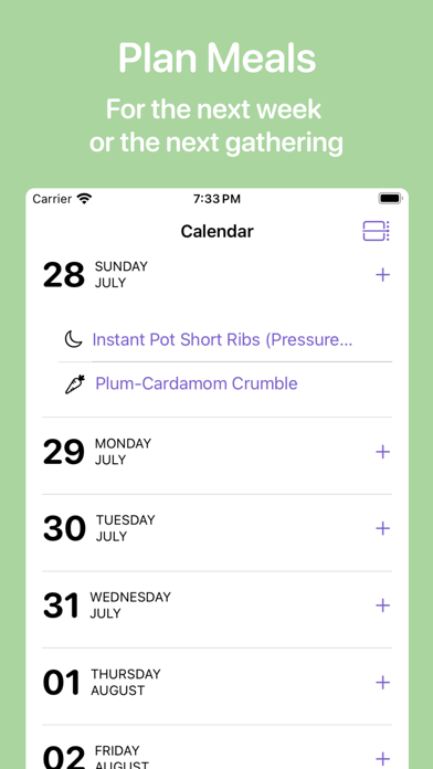 Plum: Unlimited Recipe Manager Screenshots