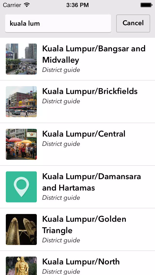Malaysia Offline Travel Guide Screenshots