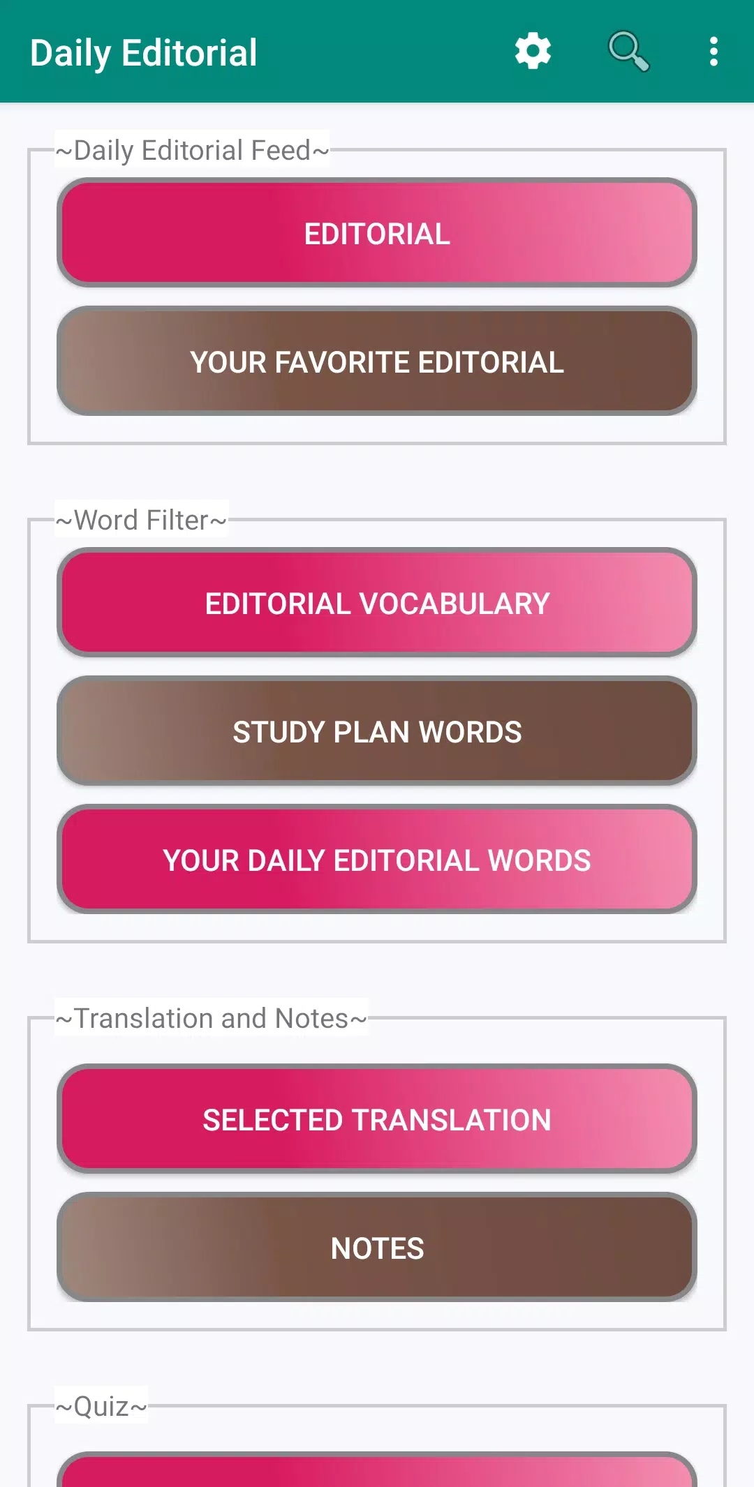 Daily Editorial Screenshots
