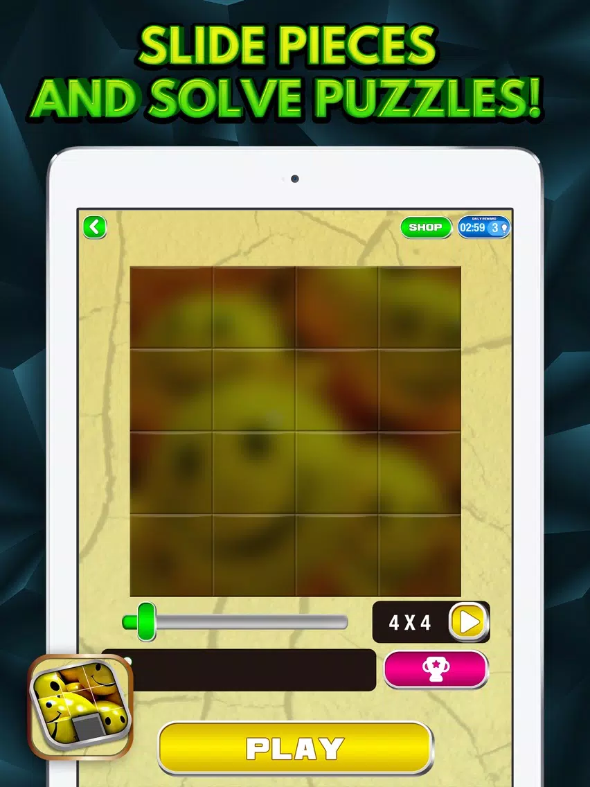 3D Sliding Puzzle Game for Kids and Adults iPad Screenshots