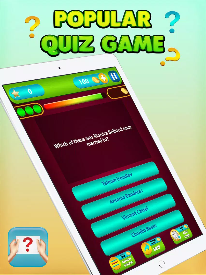 Ảnh chụp màn hình của Popular Quiz Game iPad