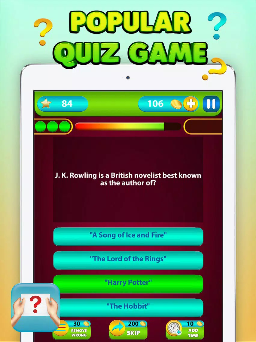 Ảnh chụp màn hình của Popular Quiz Game iPad