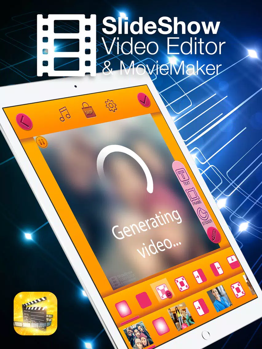 SlideShow Video Editor & Movie Maker iPad Screenshots