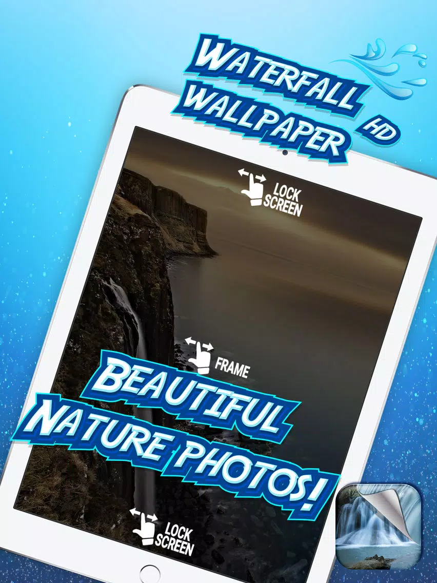Waterfall Wallpaper HD – Beautiful Nature Photos of Amazing Landscape Background.s Free iPad Screenshots