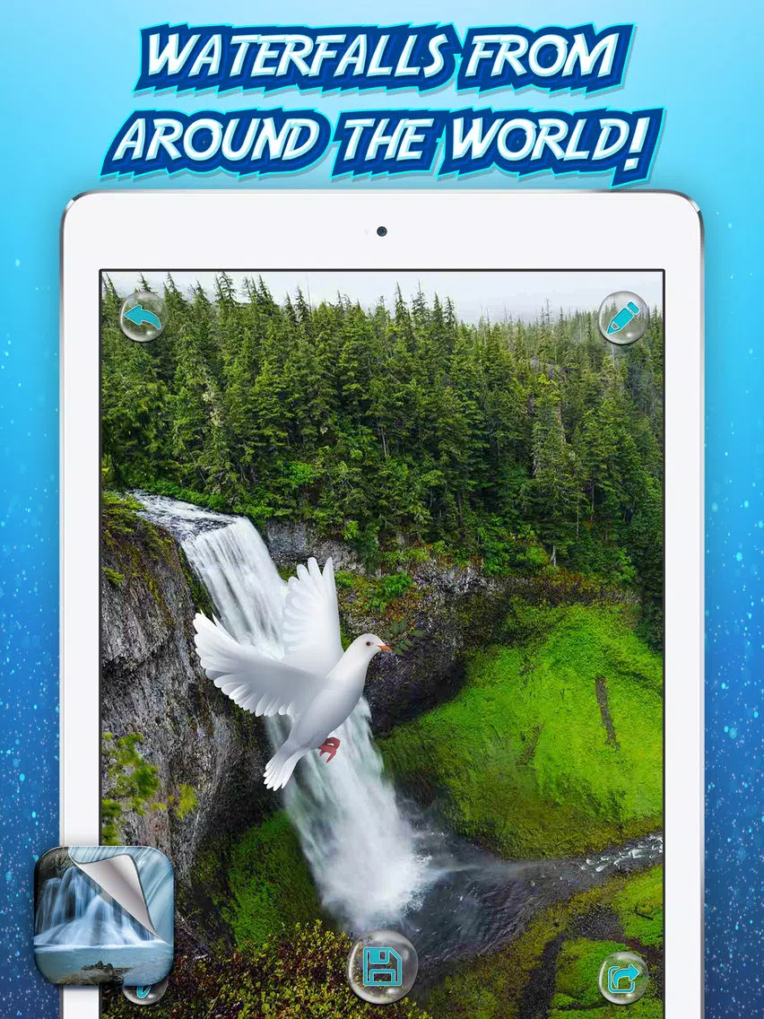 Waterfall Wallpaper HD – Beautiful Nature Photos of Amazing Landscape Background.s Free iPad Screenshots