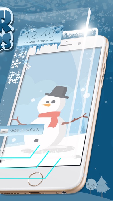Tangkapan layar Winter Wallpapers - Frozen Lock Screen Background