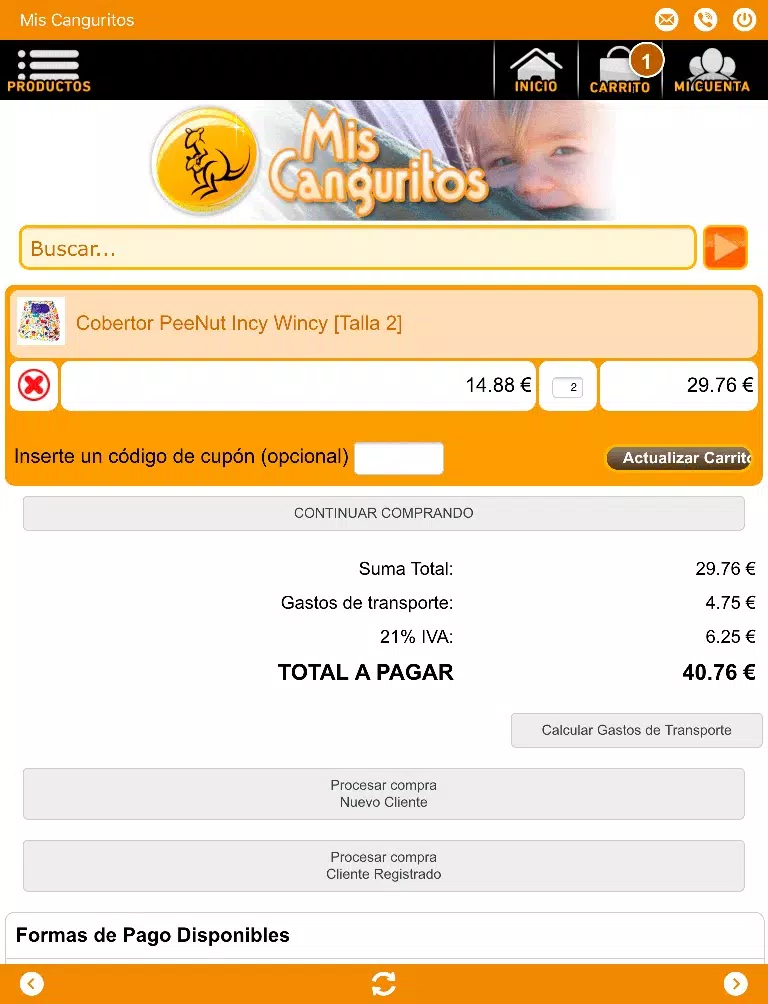 Mis Canguritos Tienda Online iPad Screenshots