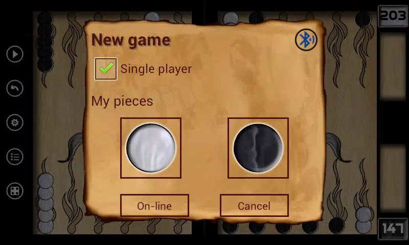 Tangkapan layar Backgammon Online