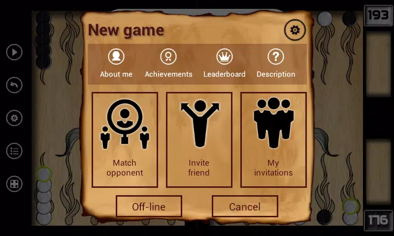 Tangkapan layar Backgammon Online