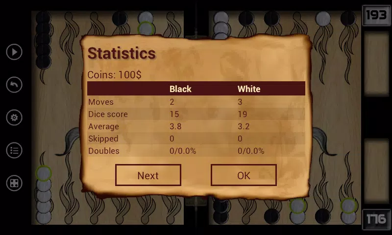 Tangkapan layar Backgammon Online