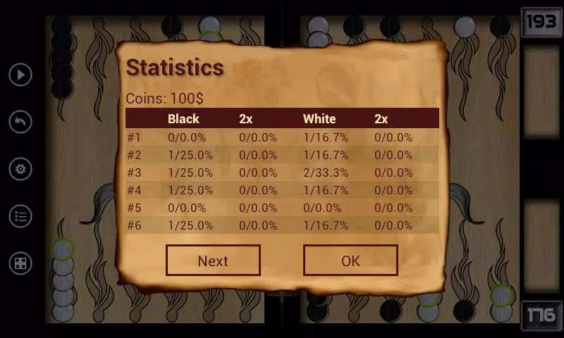 Tangkapan layar Backgammon Online