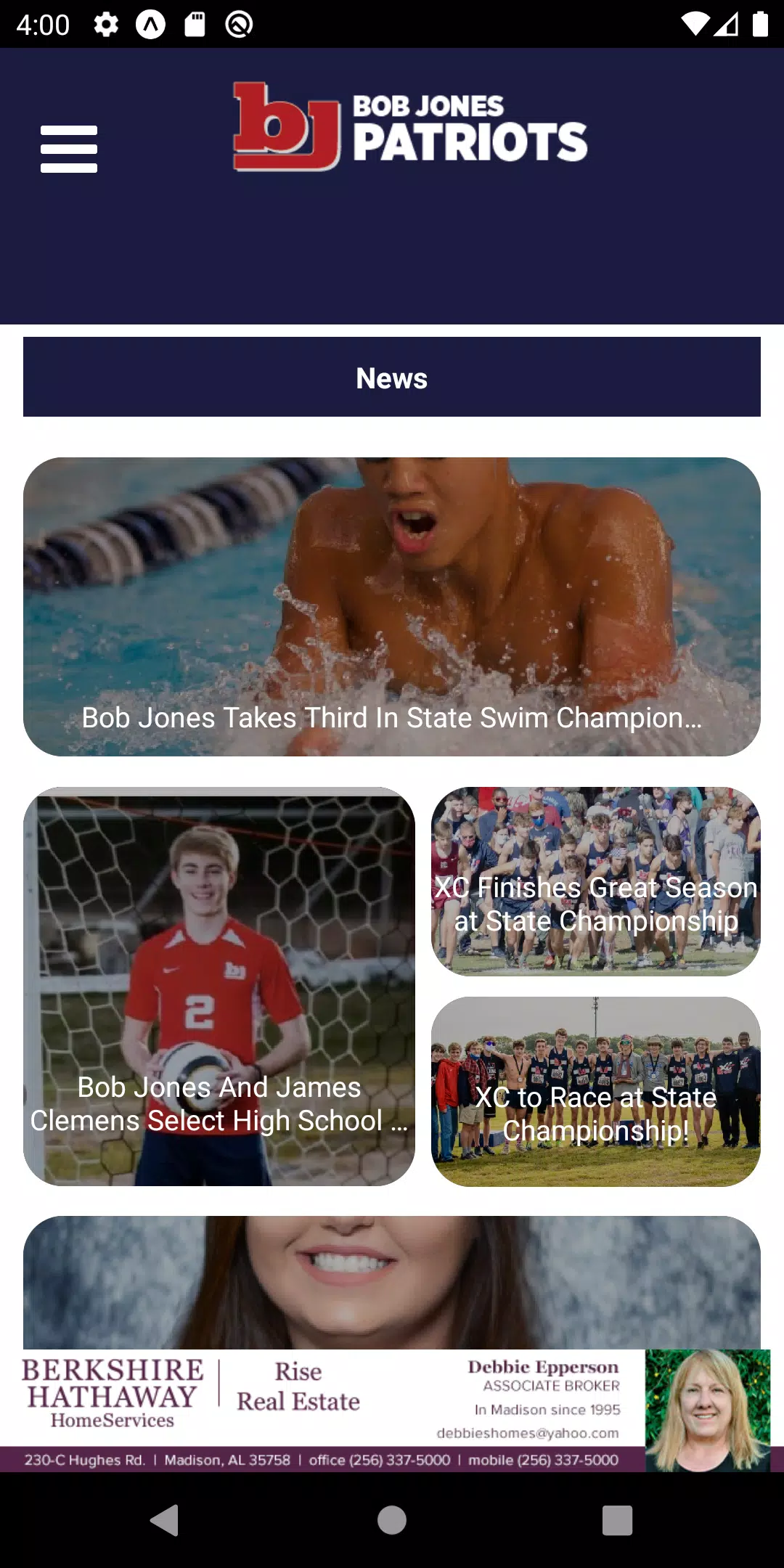 Bob Jones Patriots Athletics Screenshots