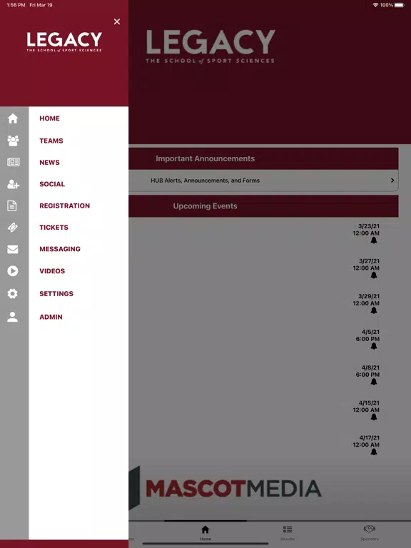Legacy Titans Athletics iPad Screenshots