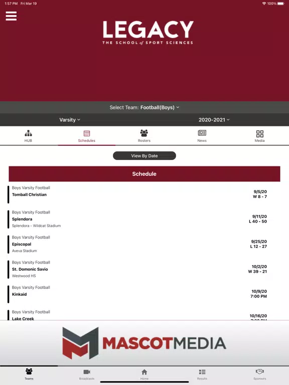Legacy Titans Athletics iPad Screenshots