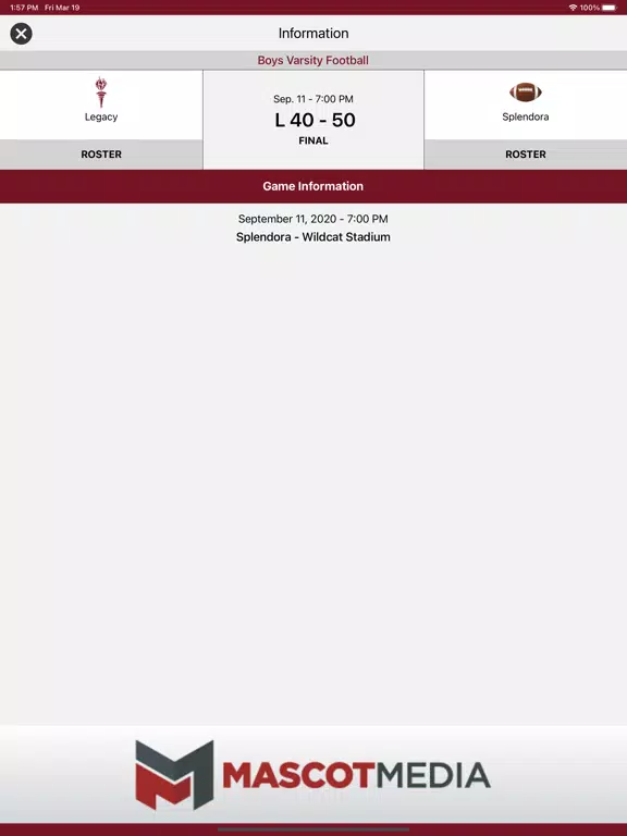 Legacy Titans Athletics iPad Screenshots