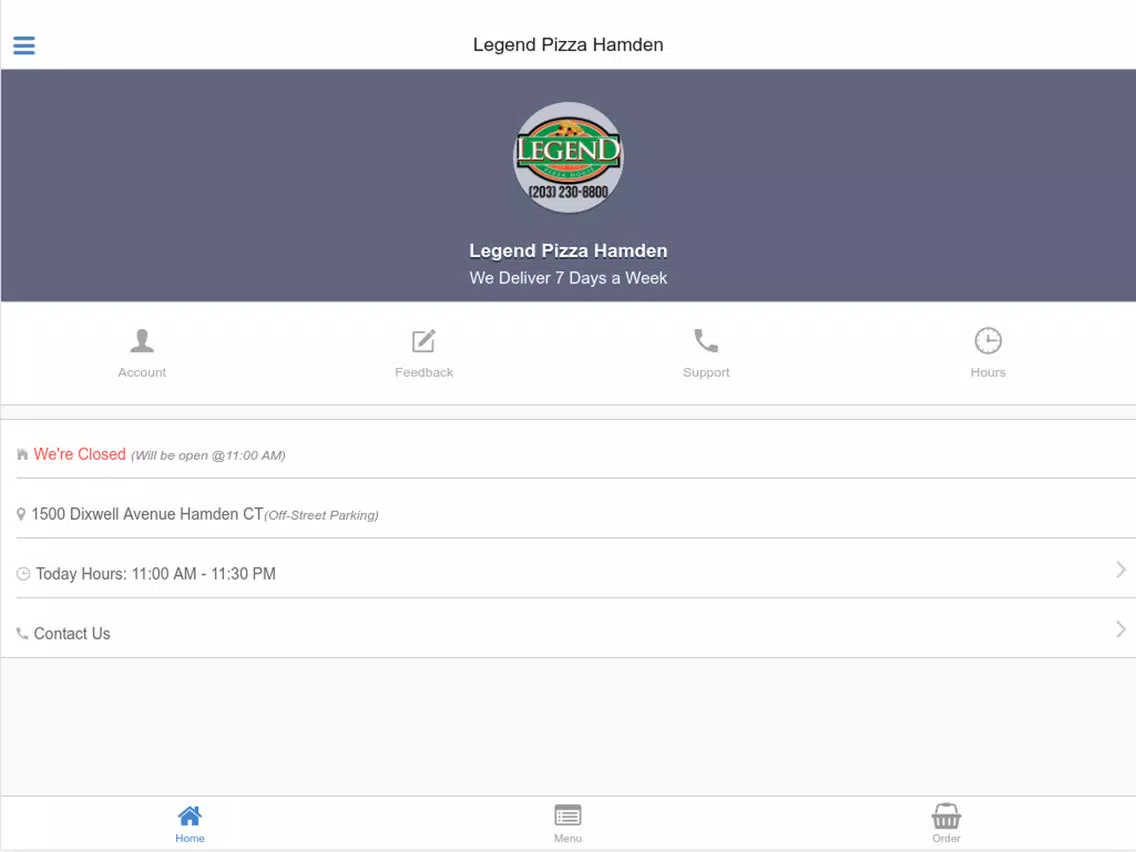Legend Pizza Hamden iPad Screenshots