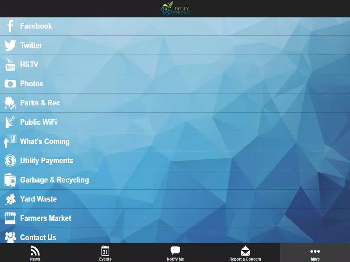 Holly Springs iPad Screenshots
