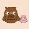 Owl Dad for Father's day Kawaii emoji
