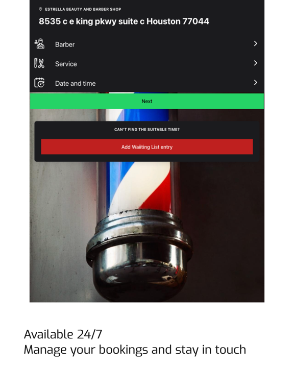 ESTRELLA BEAUTY&BARBER iPad Screenshots