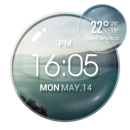 Circle Style Weather Clock1
