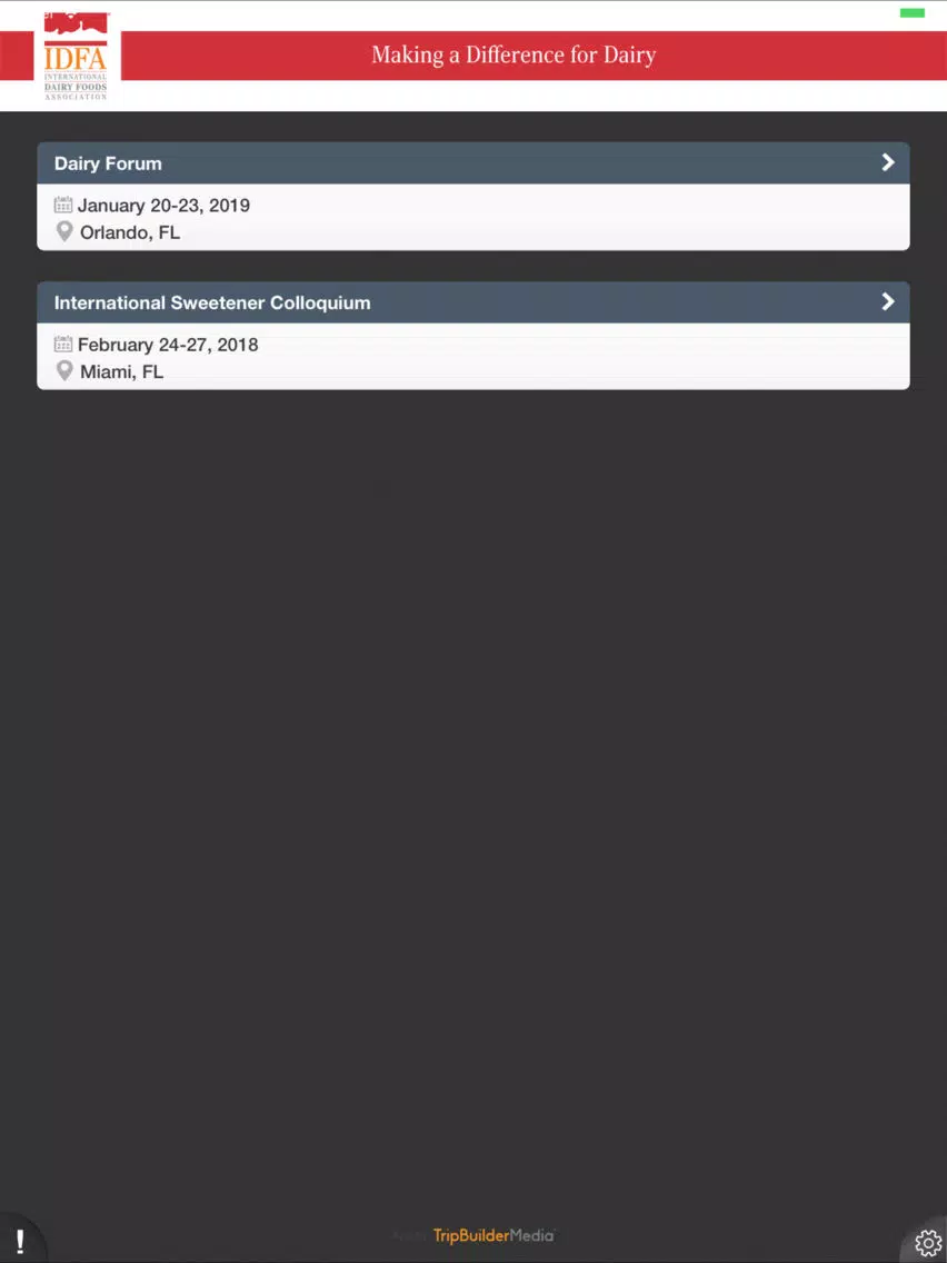 Dairy IDFA iPad Screenshots