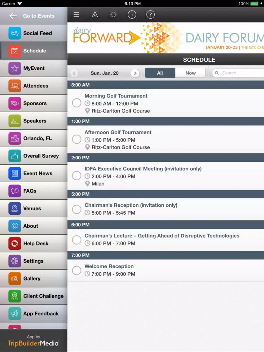 Dairy IDFA iPad Screenshots