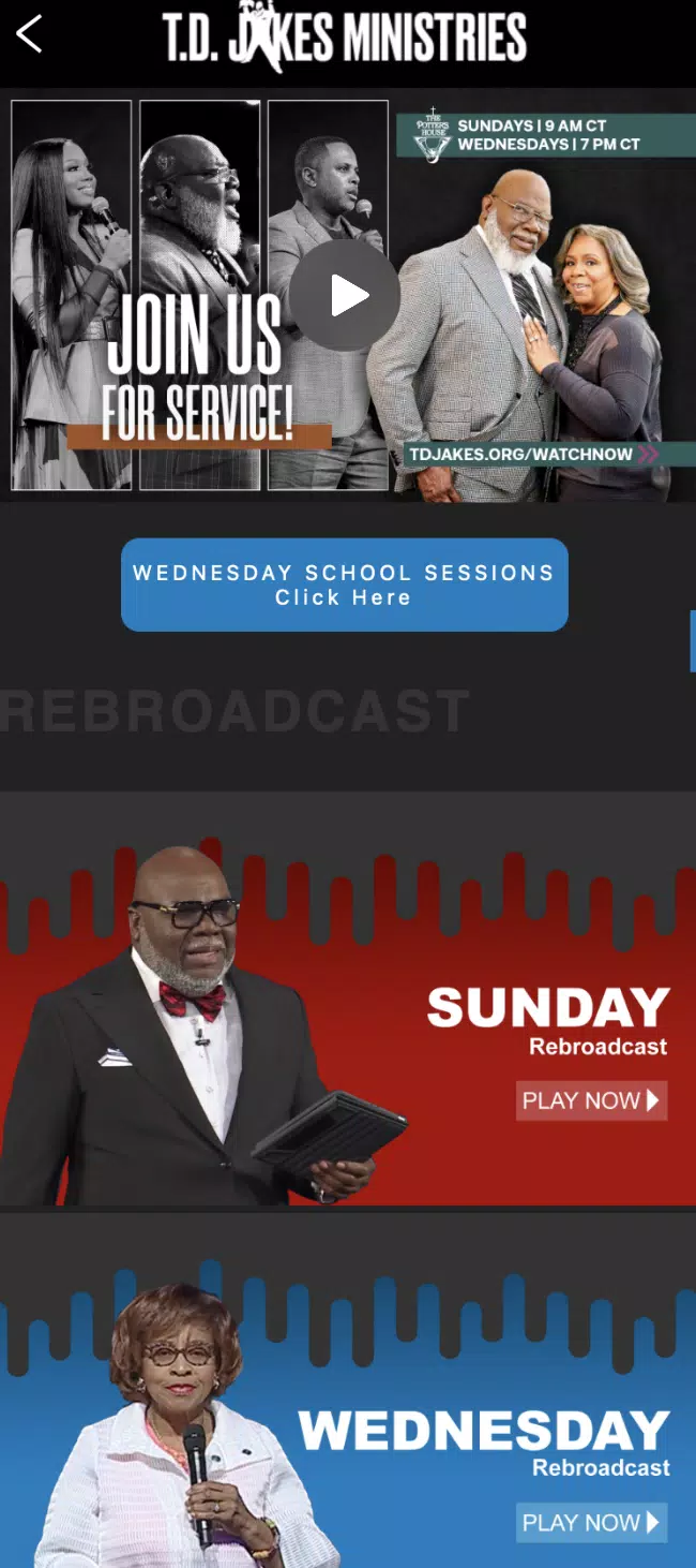 T.D. Jakes Ministries App स्क्रीनशॉट