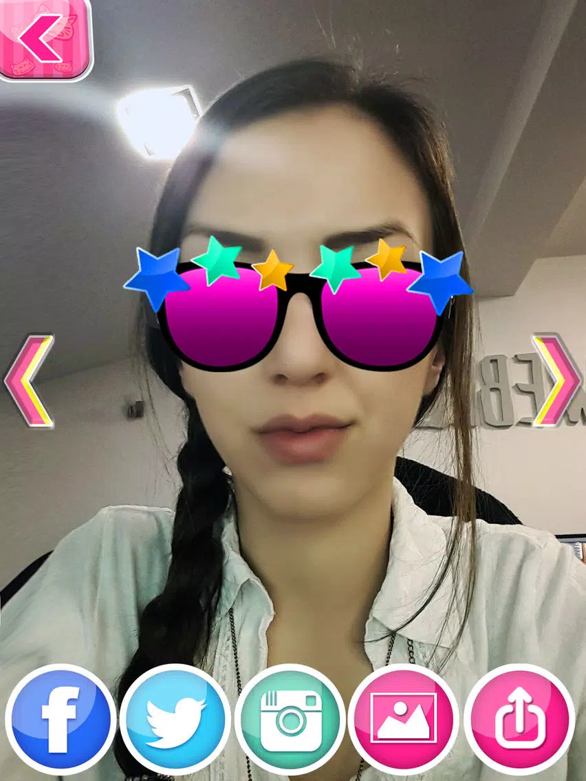 Cute Stickers Camera for Girls: Selfie Picture Decorator & Funny Face Photo Montage iPad Screenshots