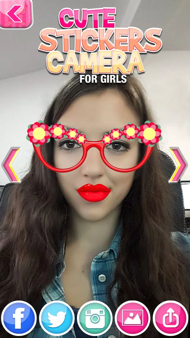 Cute Stickers Camera for Girls: Selfie Picture Decorator & Funny Face Photo Montage Screenshots
