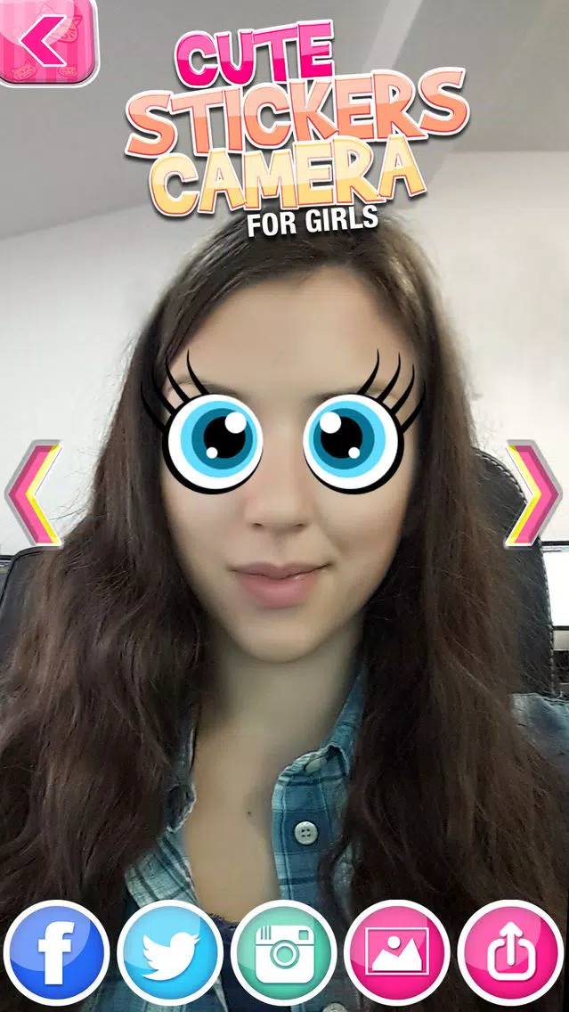 Cute Stickers Camera for Girls: Selfie Picture Decorator & Funny Face Photo Montage Screenshots