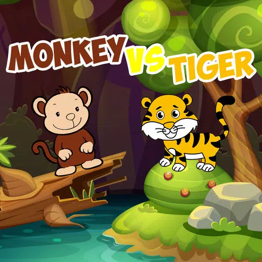 Monkey Jump vs Tiger Curious Monkey Jump vs Tiger Curious