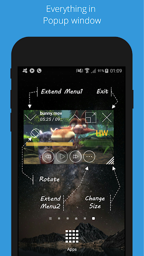 Lua Player Pro (HD POP-UP) Screenshots