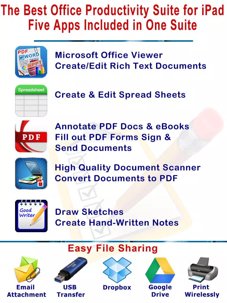 myOffice - Microsoft Office Edition, Office Viewer, Word Processor and PDF Maker iPad Screenshots