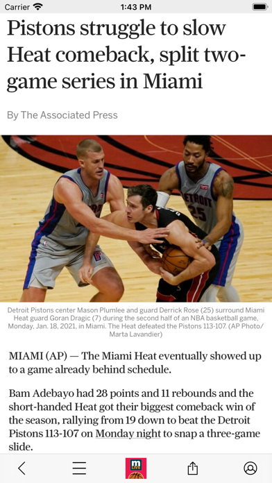 MLive: Detroit Pistons News Screenshots